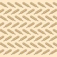 Pentol or meatballs pattern food background vector