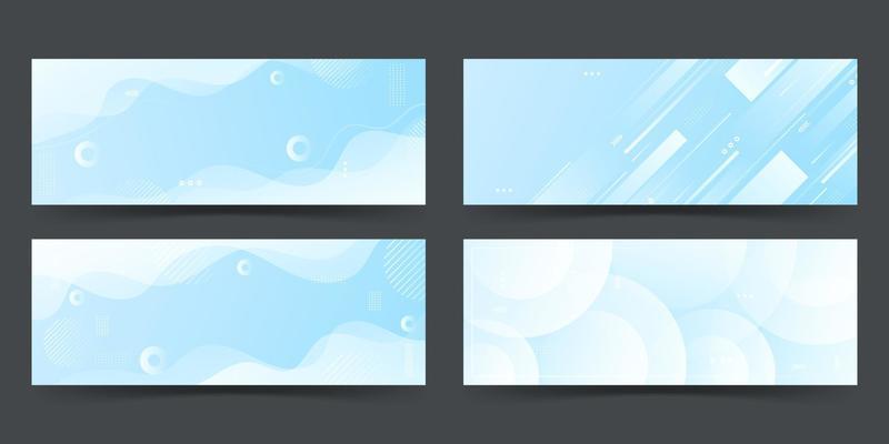 banner background. colorful, fresh blue gradation, collection 4 eps 10