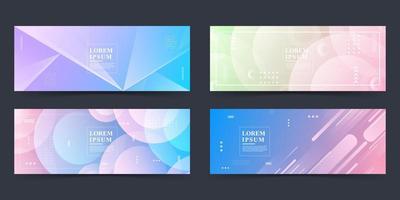 soft and colorful banner set, gradient, modern design eps 10 vector