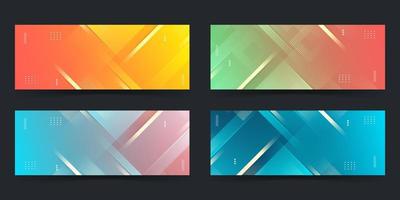 banner background. colorful, geometric gradients collection set 4 ,business,advertising,etc eps 10 vector