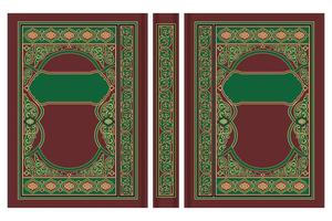 Islamic Book Cover design, al quran cover vector
