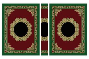 el diseño de tipografía de portada de libro árabe clásico se crea con un hermoso adorno islámico vector