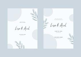 Beautiful minimalist wedding invitation template vector