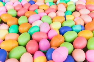 Colorful plastic eggs toy photo