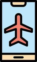 ilustración de diseño de icono de vector de modo avión