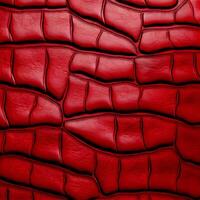 Vintage premium red leather background for decorations and textures - image photo