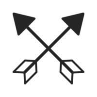 crossed arrows symbol vector