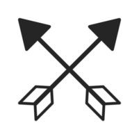 crossed arrows symbol vector