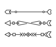 arrows decoration line art illustration vector