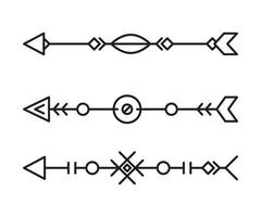 arrows decoration line art illustration vector