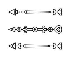 arrows decoration line art illustration vector