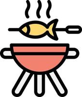 ilustración de diseño de icono de vector de barbacoa