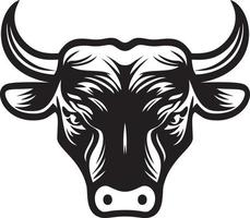 toro cabeza diseño icono logo vector