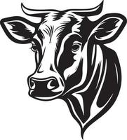 Cow head silhouette Design vector