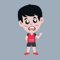 little boy characters illustration design vector