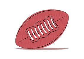 American football ball or rugby ball clipart vector on white background