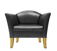 Expensive Black leather armchair photo