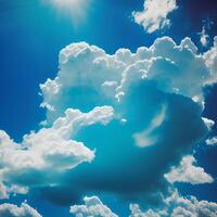 azul cielo con brillante Dom como resumen antecedentes - ai generado imagen foto
