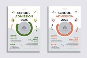 Flyers for a School Admission Program vector