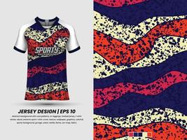 Soccer jersey design for sublimation, sport t shirt design, template jersey Pro Vector