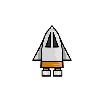 astronave icono, un sencillo astronave diseño con un elegante concepto vector
