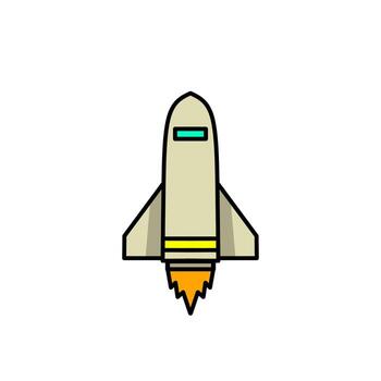 astronave icono, un sencillo astronave diseño con un elegante concepto vector