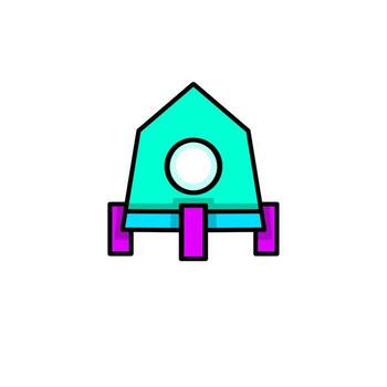 spaceship icon, a simple spaceship design with an elegant concept vector