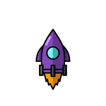 spaceship icon, a simple spaceship design with an elegant concept vector