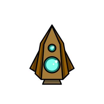 spaceship icon, a simple spaceship design with an elegant concept vector