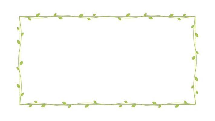 Rectangle green vine frames and borders, floral botanical design element vector illustration
