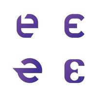 E Logo Design and template vector
