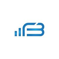 Vector letter financial b logo design template