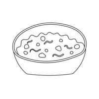 Traditional Mexican dish with meat and beans chili con carne in a bowl. vector