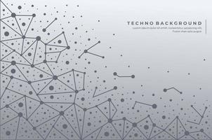 Abstract technology background. Silver atom background. Modern simple design vector