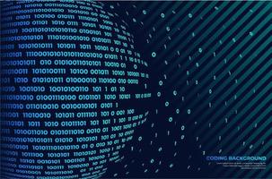 azul resumen codificación antecedentes. moderno resumen antecedentes. tecnología diseño vector
