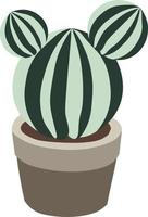 verde cactus maceta hogar jardín botánico planta de casa vector