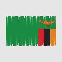 vector de bandera de zambia