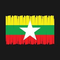 Myanmar Flag Vector