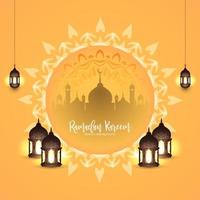 Religious Ramadan Kareem Islamic festival artistic background vector