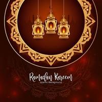 Cultural Ramadan Kareem Islamic festival celebration background vector