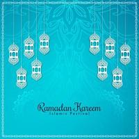 Religious Ramadan Kareem Islamic festival artistic background vector