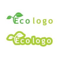 Logos of green Tree leaf ecology vector