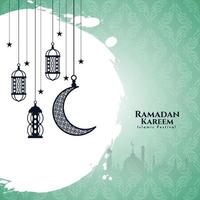 Ramadan Kareem Islamic festival celebration decorative background vector