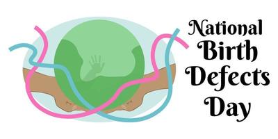 National Birth Defects Day, banner or flyer idea on health and medicine theme vector