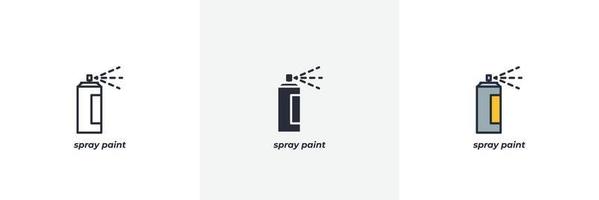 spray paint icon. Line, solid and filled outline colorful version, outline and filled vector sign. Idea Symbol, logo illustration. Vector graphics