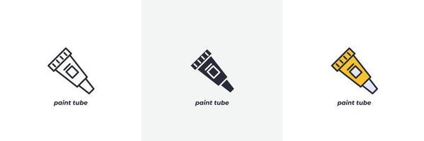 paint tube icon. Line, solid and filled outline colorful version, outline and filled vector sign. Idea Symbol, logo illustration. Vector graphics