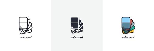 color card icon. Line, solid and filled outline colorful version, outline and filled vector sign. Idea Symbol, logo illustration. Vector graphics