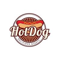 Hot dog food logo design for your business vector illustration