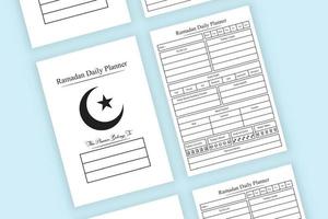 Ramadan to do list and task tracker log book interior with the checklist. Ramadan fasting experience and activity notebook template. Journal vector interior. Ramadan daily planner interior.