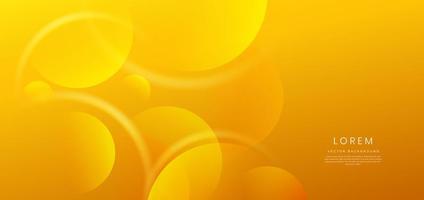 Abstract circle yellow shape modern background. vector